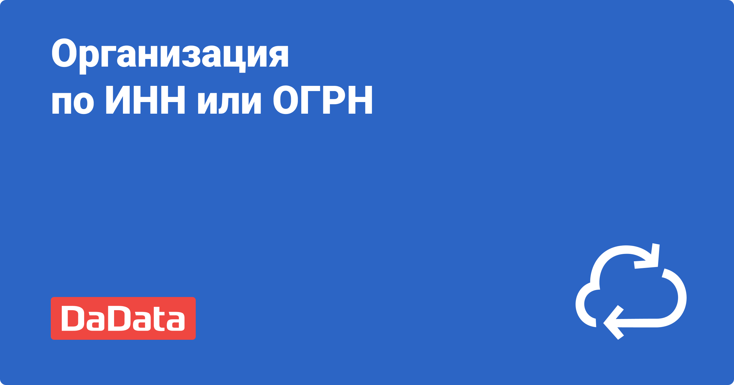 API: организация по ИНН или ОГРН